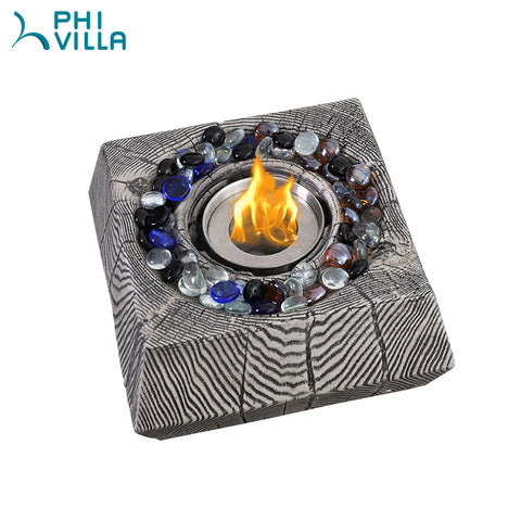 9 inch Terrafab Portable Tabletop Fireplace Indoor Outdoor Fire Pit