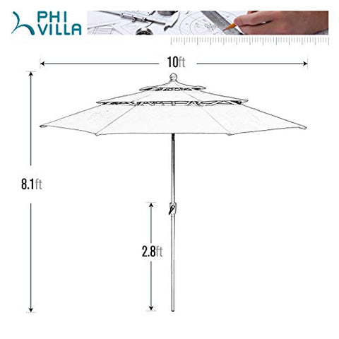 6-Piece Patio Dining Set with Umbrella Wood-look Table & Textilene Swivel Chairs