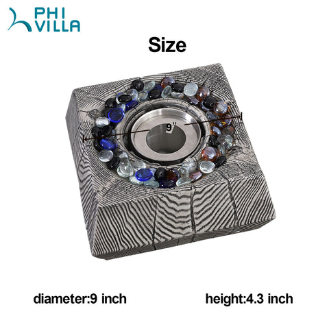 9 inch Terrafab Portable Tabletop Fireplace Indoor Outdoor Fire Pit