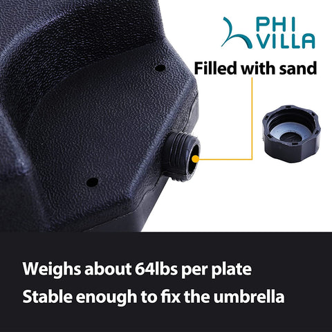 10ft Patio Cantilever Umbrella Square Outdoor Offset Umbrella
