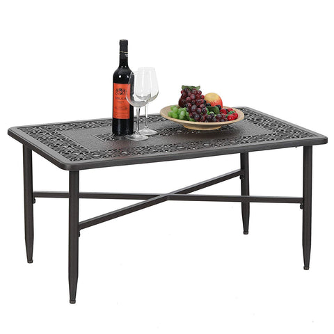 Cast Aluminum Outdoor Patio Retro Tea Table