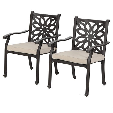 Cast Aluminum Patio Dining Chairs