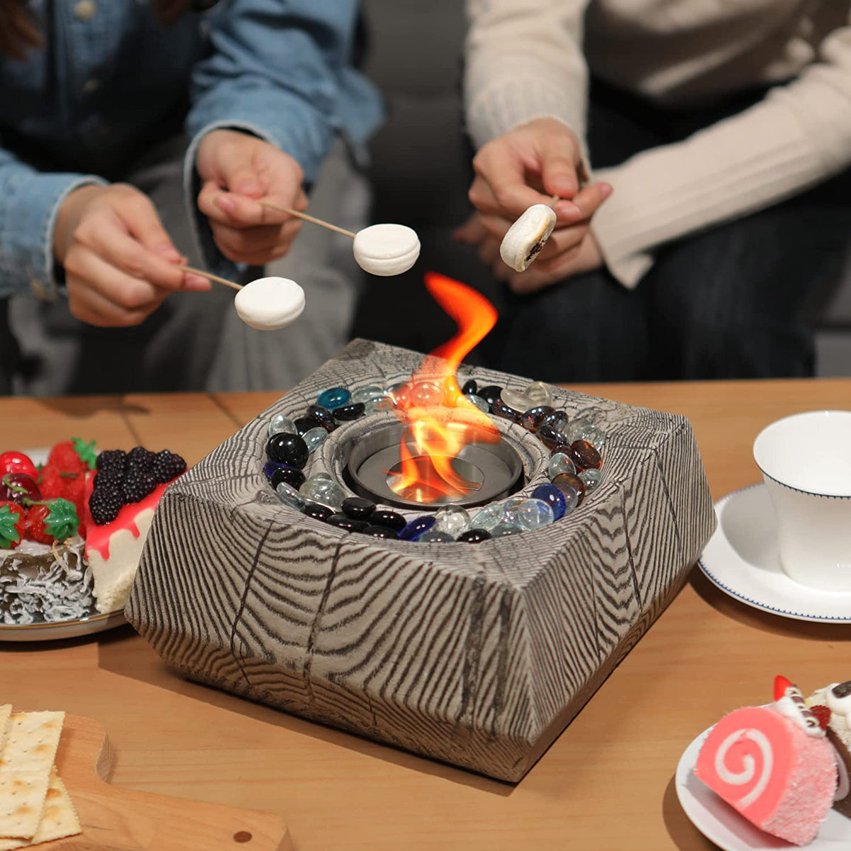 9 inch Terrafab Portable Tabletop Fireplace Indoor Outdoor Fire Pit