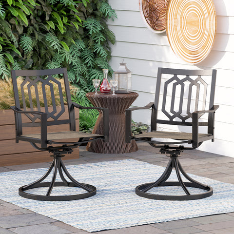Textilene Patio Dining Chair with Steel Frame