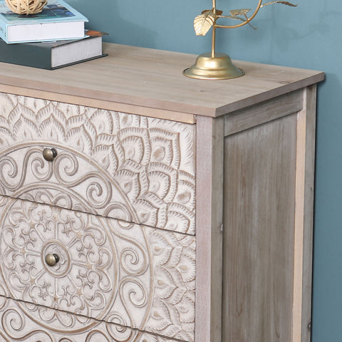 French Country 3 Drawers Accent Chest