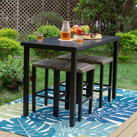 Phi Villa 5 Piece Bar Height Dining Set