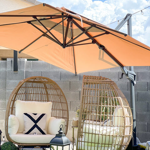 10ft Patio Cantilever Umbrella Square Outdoor Offset Umbrella