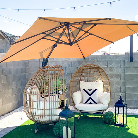10ft Patio Cantilever Umbrella Square Outdoor Offset Umbrella