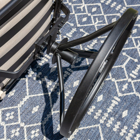 2-Piece Hollow-out Patio Dining Chairs with Thick Cushions