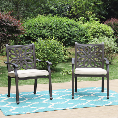 Cast Aluminum Patio Dining Chairs