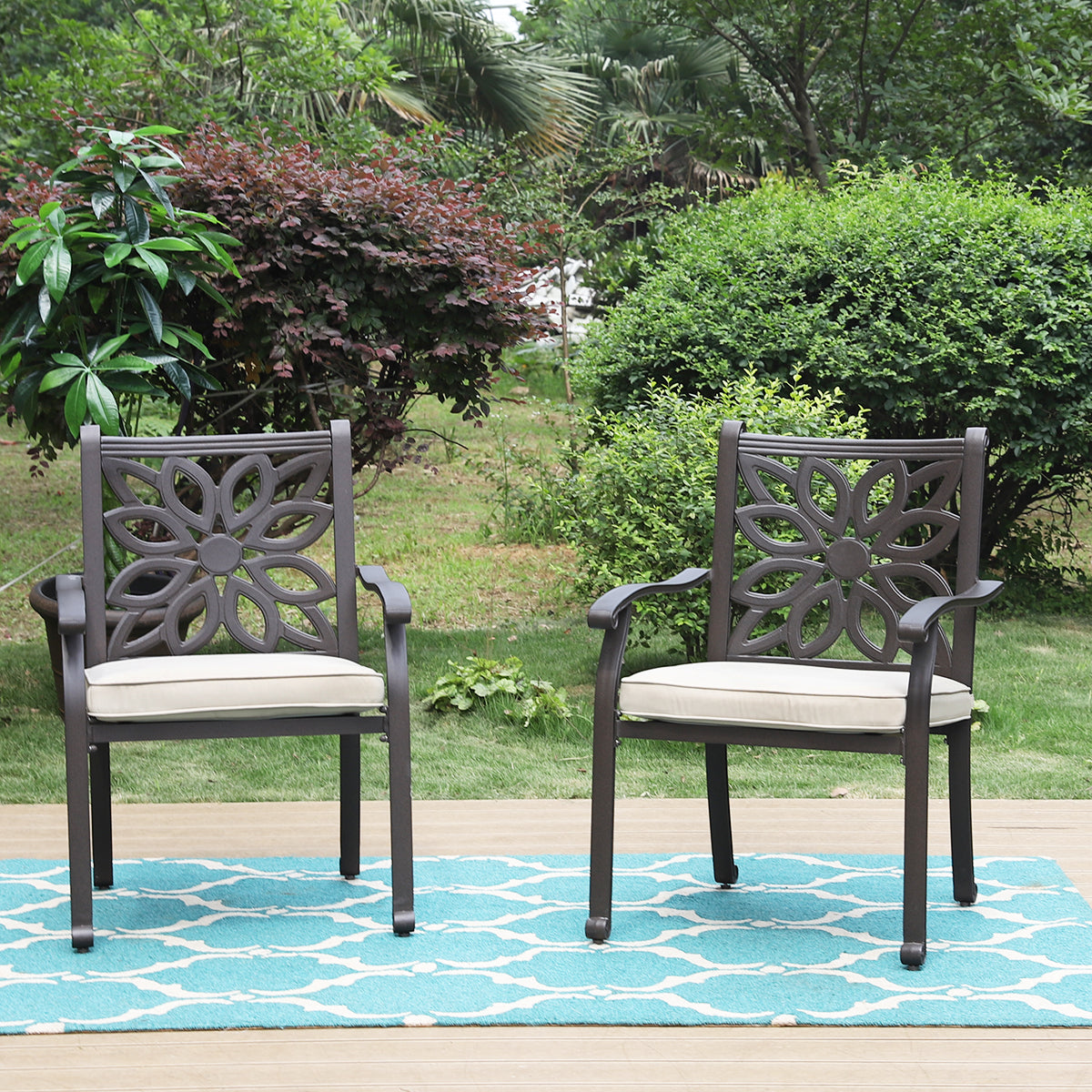 Cast Aluminum Patio Dining Chairs