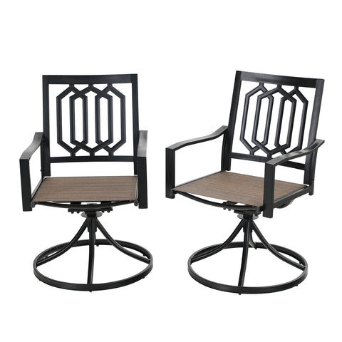 Textilene Patio Dining Chair with Steel Frame