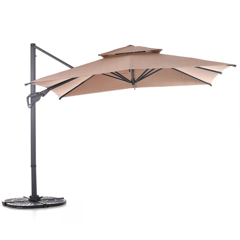 10ft Patio Cantilever Umbrella Square Outdoor Offset Umbrella
