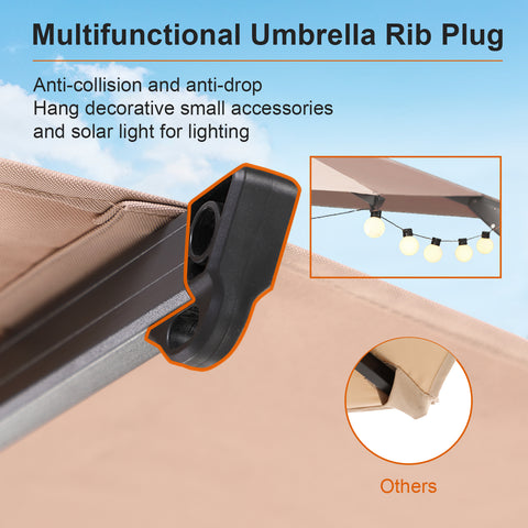 10ft Patio Cantilever Umbrella Square Outdoor Offset Umbrella