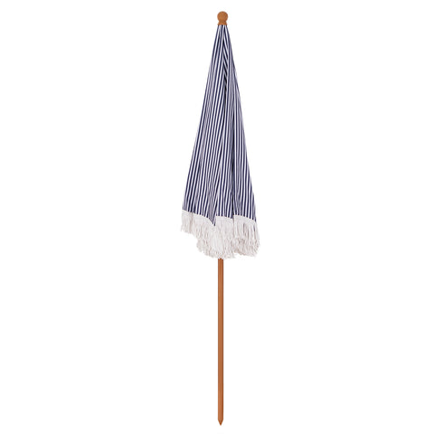 7ft Auto-Tilt Beach Tassel Umbrella With Handy Carry Bags