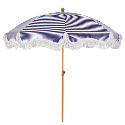 7ft Auto-Tilt Beach Tassel Umbrella With Handy Carry Bags