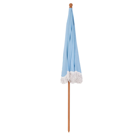 7ft Auto-Tilt Beach Tassel Umbrella With Handy Carry Bags