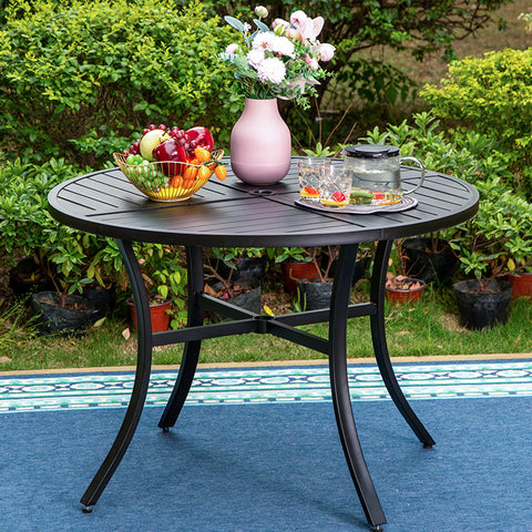 42" & 54" Geometric Stamped Patio Dining Round  Table