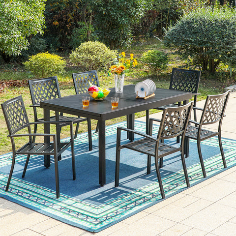 9-piece / 7-piece Patio Dining Sets Expandable Table and Classic Steel Chairs