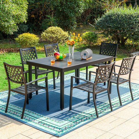 9-piece / 7-piece Patio Dining Sets Expandable Table and Classic Steel Chairs