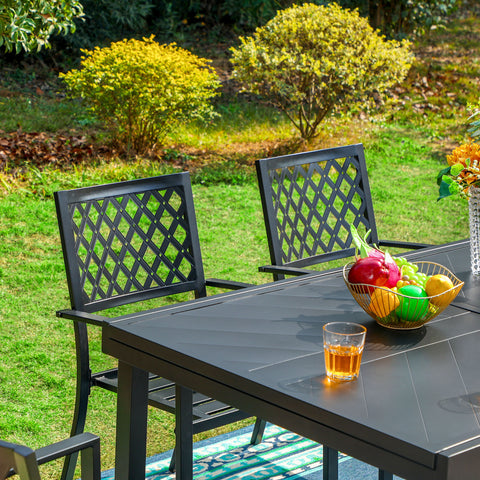 9-piece / 7-piece Patio Dining Sets Expandable Table and Classic Steel Chairs