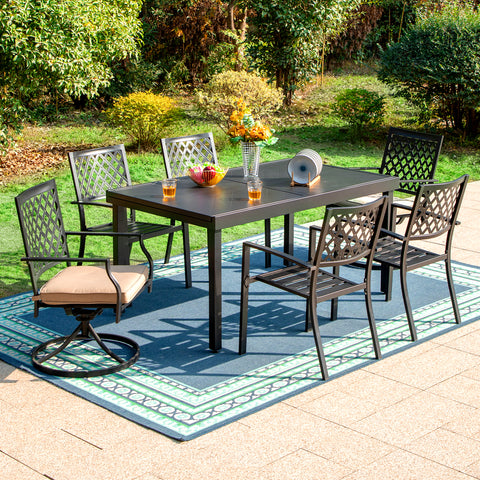 9-piece / 7-piece Patio Dining Sets Expandable Table and Classic Steel Chairs