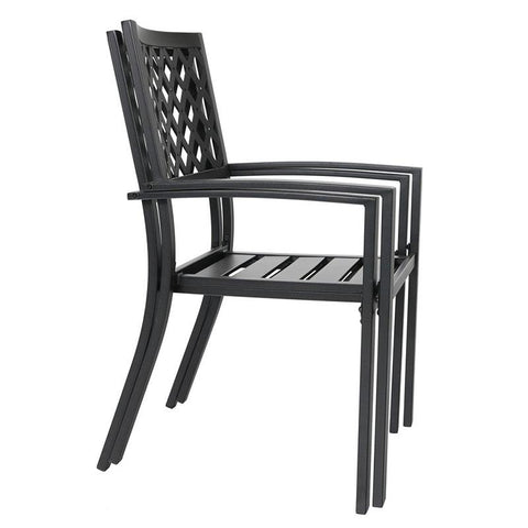 Outdoor Patio Metal Dining Chairs for Garden, Backyard