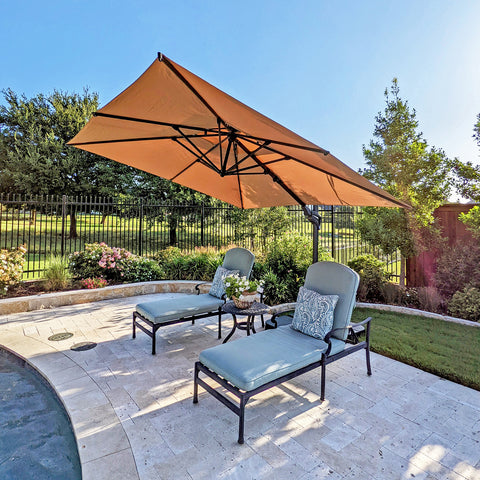 10ft Patio Cantilever Umbrella Square Outdoor Offset Umbrella