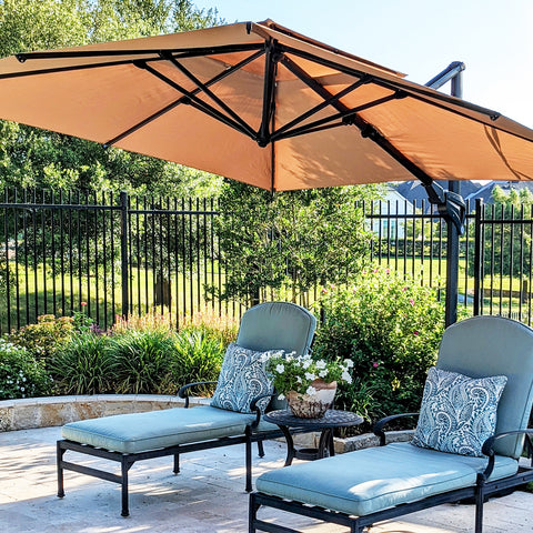 10ft Patio Cantilever Umbrella Square Outdoor Offset Umbrella