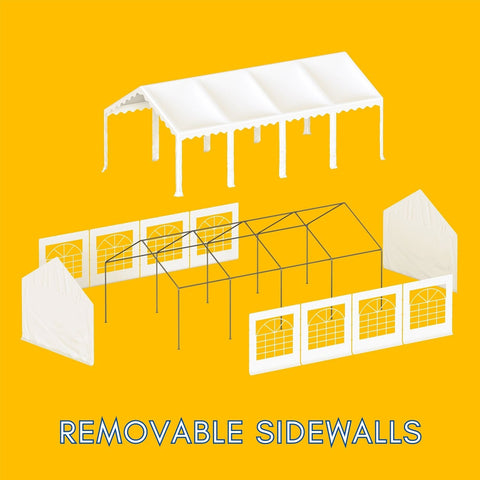 13'x26' Scalloped Valance Party Tent Canopy Shelter with Heavy Duty Design (Includes Carry Bag)