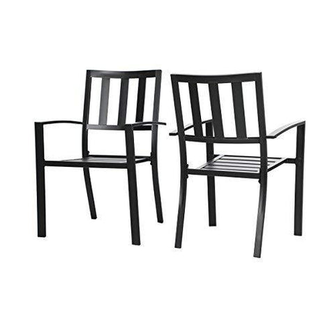 Outdoor Patio Metal Dining Chairs for Garden, Backyard