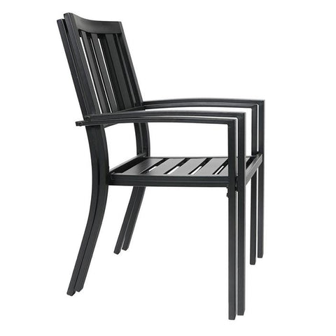 Outdoor Patio Metal Dining Chairs for Garden, Backyard