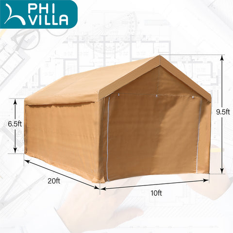 10x20 ft Heavy Duty Carport Car Canopy Garage Boat Shelter Party Tent