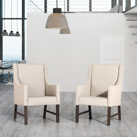 Patio Textilene Fabric Padded Accent Chairs, Set of 2